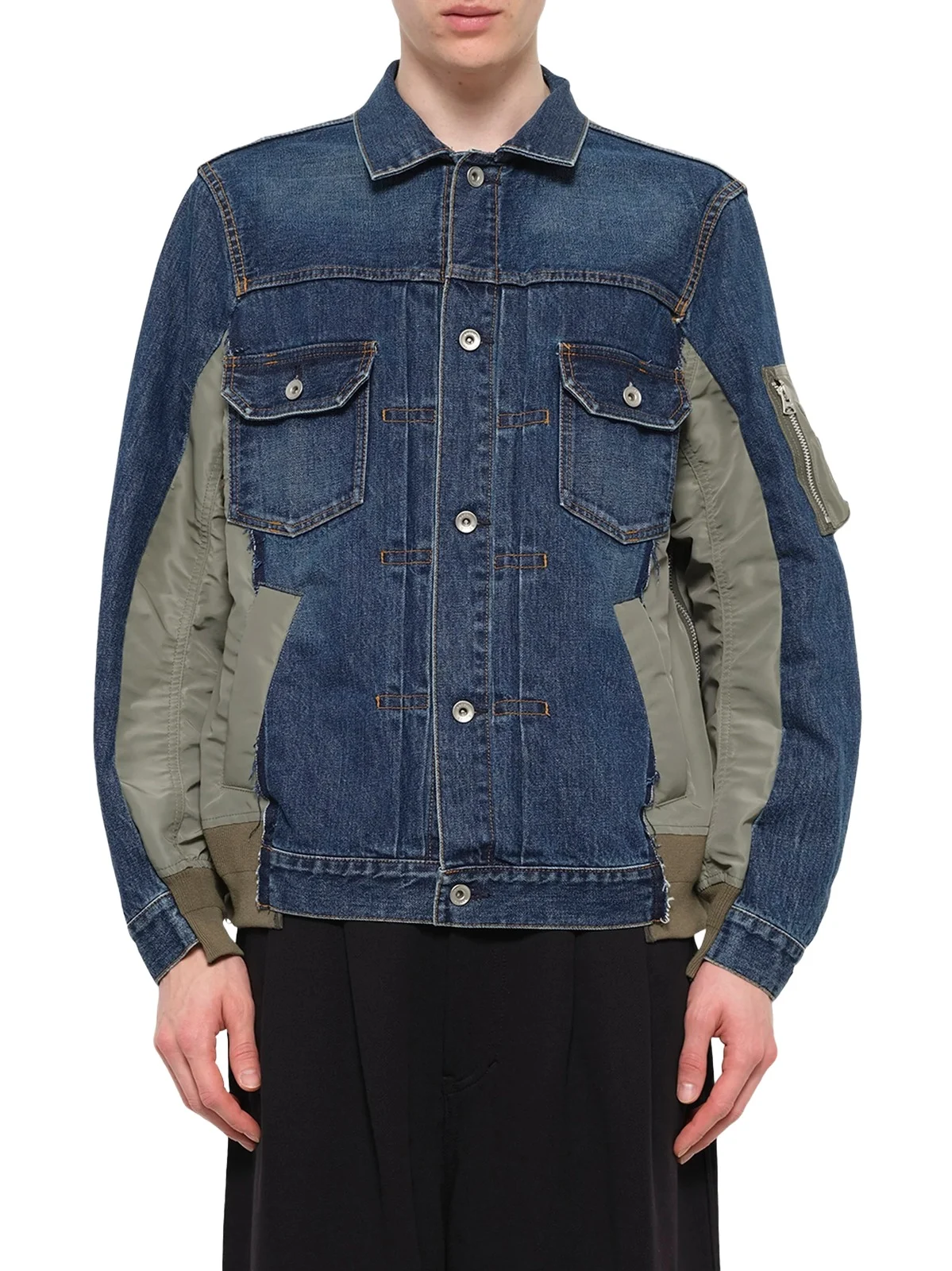 Sacai Denim x Nylon Twill Jacket