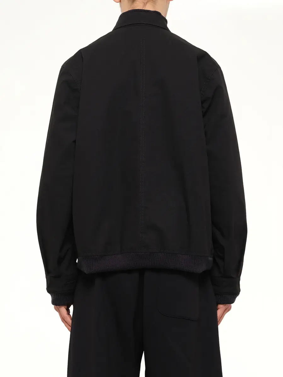 Sacai Nylon Twill x Rip Stop Reversible Blouson in Black/dark Khaki | Thumbnail 5