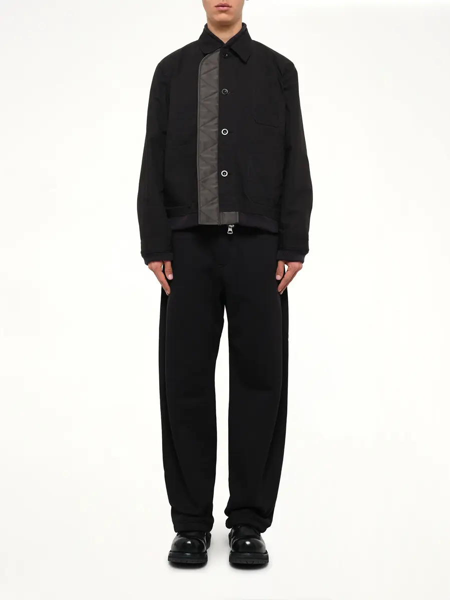 Sacai Nylon Twill x Rip Stop Reversible Blouson in Black/dark Khaki | Thumbnail 7