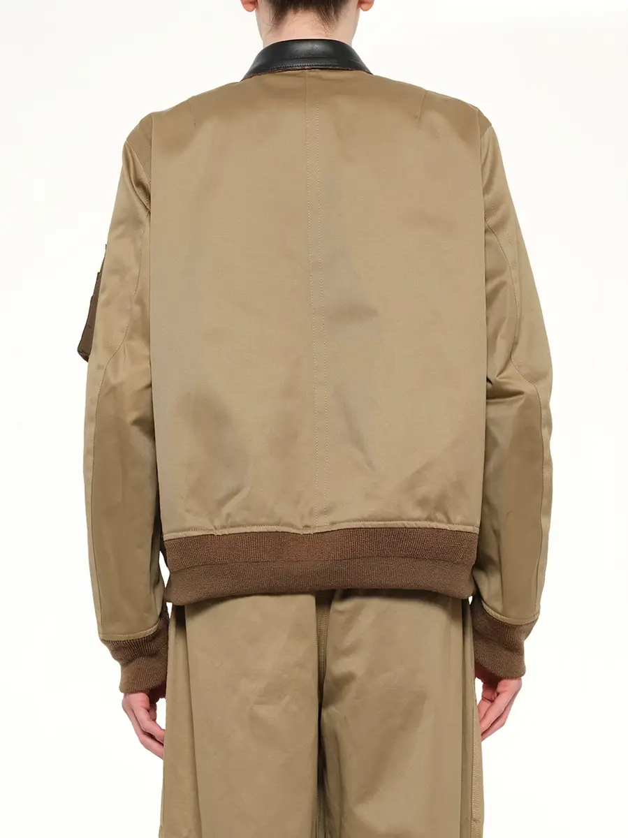 Sacai Cotton Chino Blouson in Dark Beige | Thumbnail 5 Sacai Cotton Chino Blouson in Dark Beige | Thumbnail 5