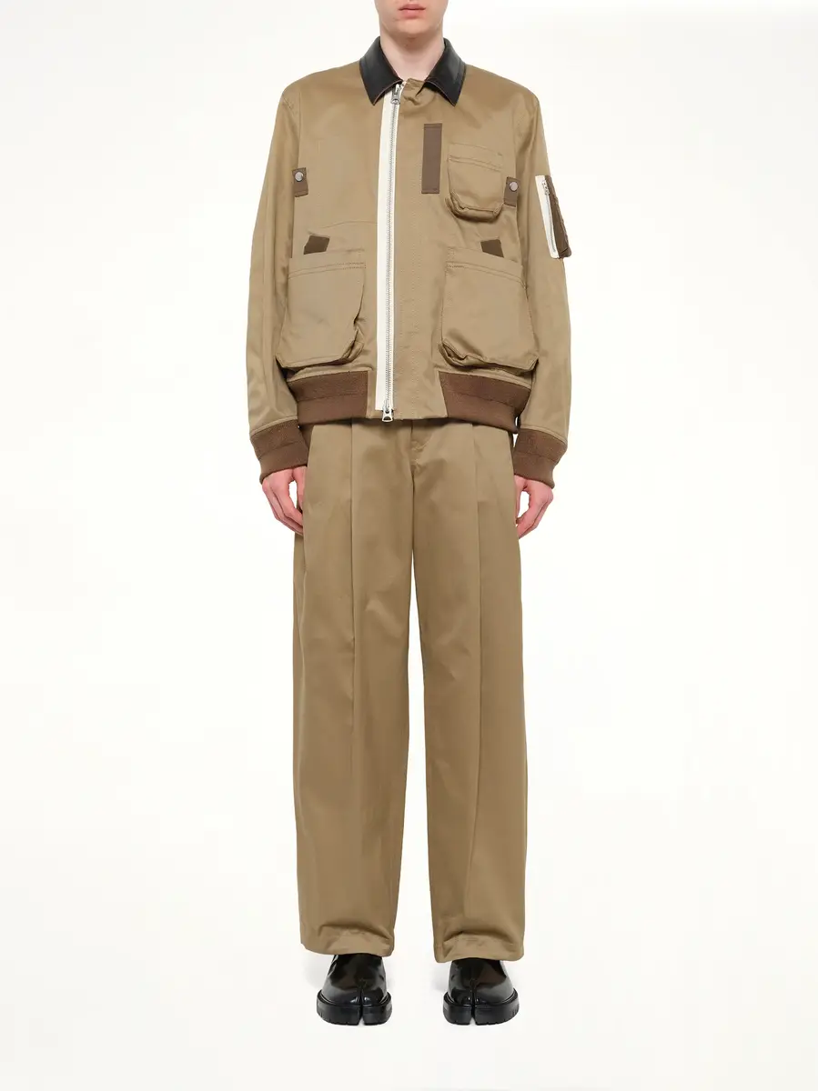Sacai Cotton Chino Blouson in Dark Beige | Thumbnail 7 Sacai Cotton Chino Blouson in Dark Beige | Thumbnail 7
