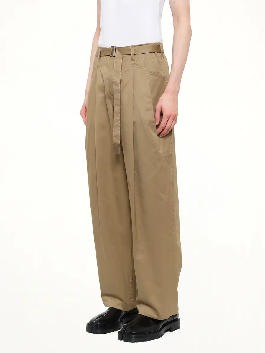 Sacai Cotton Chino Pants in Dark Beige | Thumbnail 3 Sacai Cotton Chino Pants in Dark Beige | Thumbnail 3