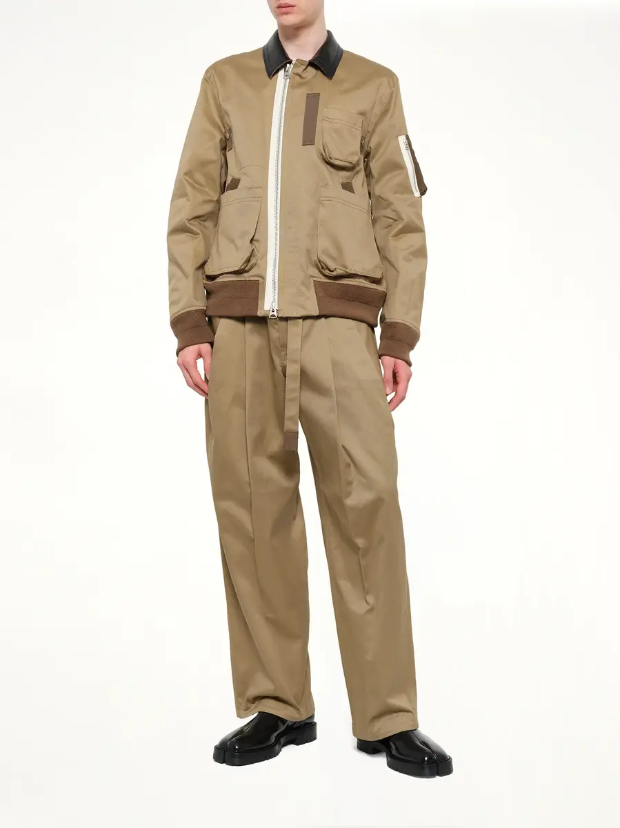 Sacai Cotton Chino Pants in Dark Beige | Thumbnail 4 Sacai Cotton Chino Pants in Dark Beige | Thumbnail 4
