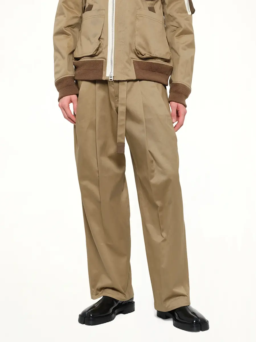 Sacai Cotton Chino Pants in Dark Beige | Thumbnail 6 Sacai Cotton Chino Pants in Dark Beige | Thumbnail 6
