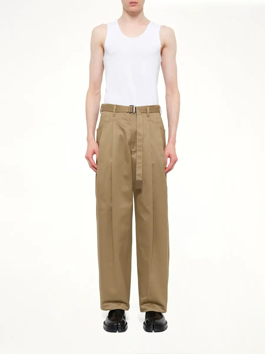 Sacai Cotton Chino Pants in Dark Beige | Thumbnail 7 Sacai Cotton Chino Pants in Dark Beige | Thumbnail 7