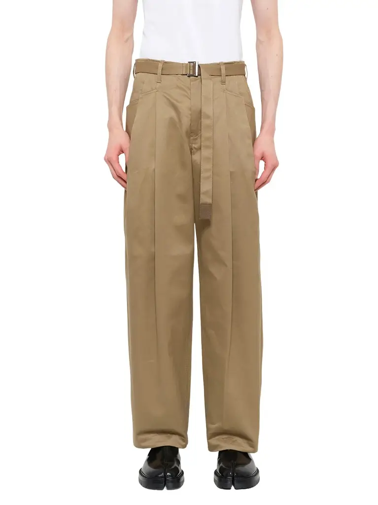 Cotton Chino Pants in Dark Beige Cotton Chino Pants in Dark Beige