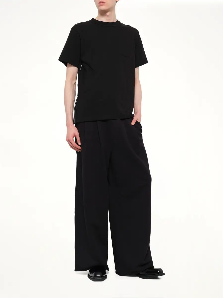 Sacai Side Zip Cotton T-shirt | Thumbnail 4 Sacai Side Zip Cotton T-shirt | Thumbnail 4