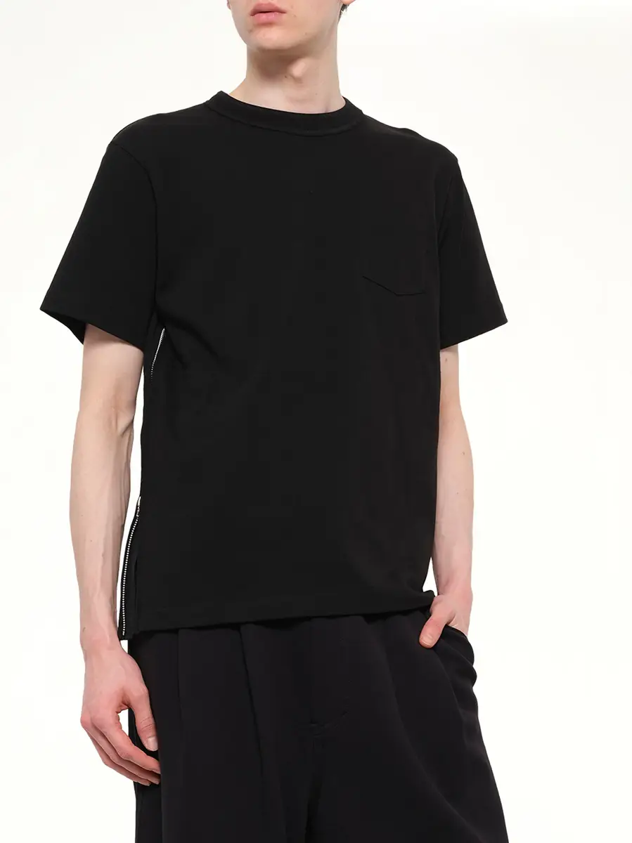 Sacai Side Zip Cotton T-shirt | Thumbnail 6 Sacai Side Zip Cotton T-shirt | Thumbnail 6