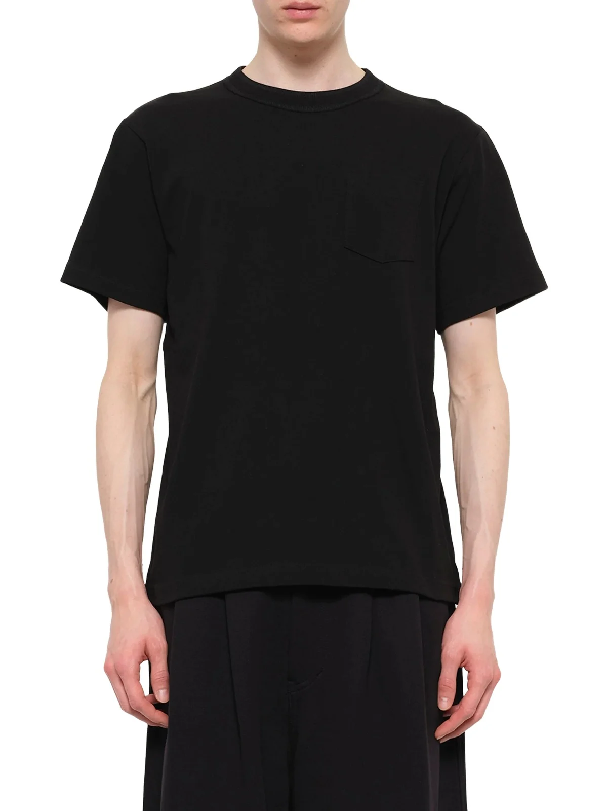 Sacai Side Zip Cotton T-shirt