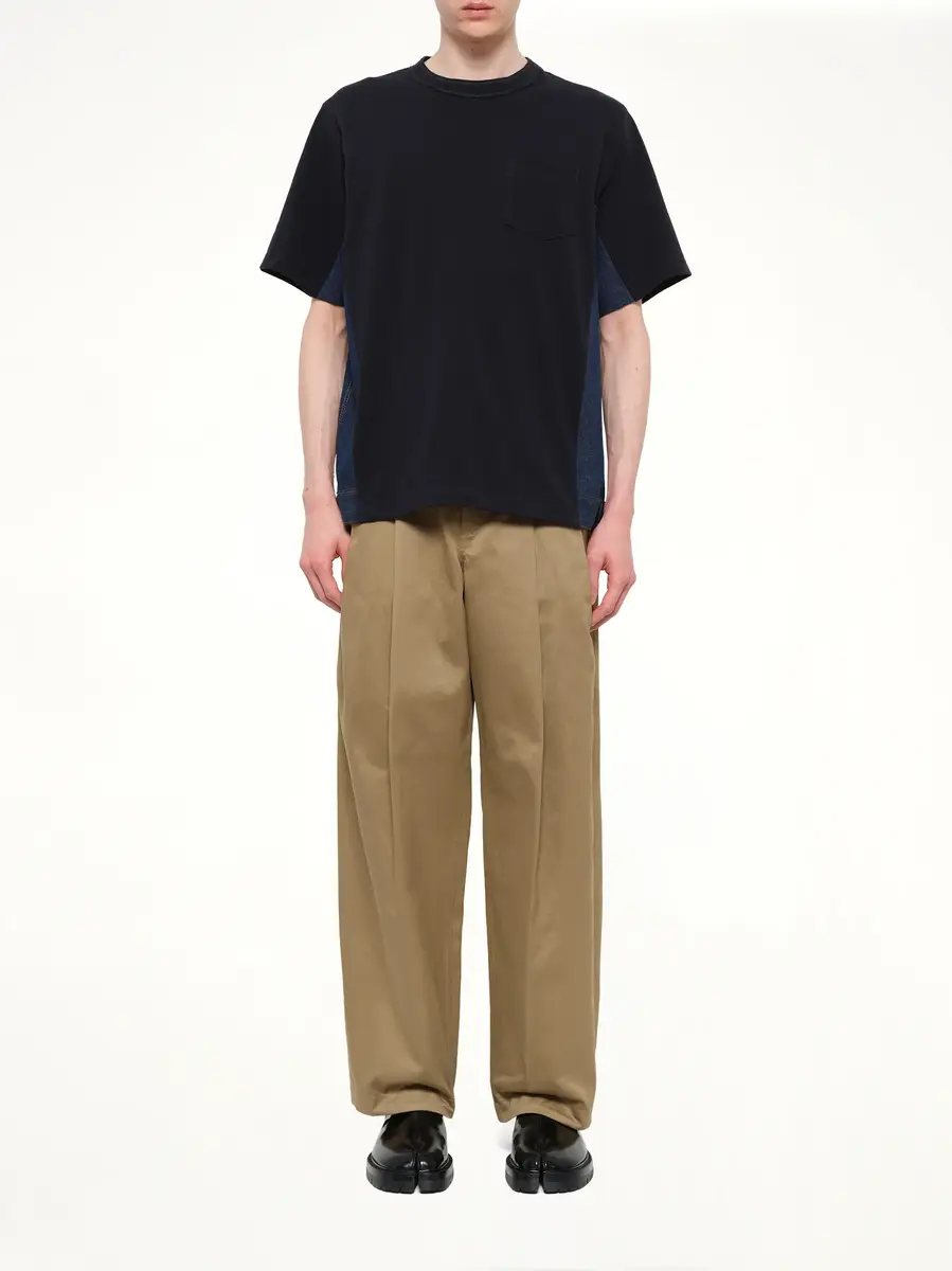 Sacai Denim x Cotton Jersey T-shirt in Navy/blue | Thumbnail 7 Sacai Denim x Cotton Jersey T-shirt in Navy/blue | Thumbnail 7