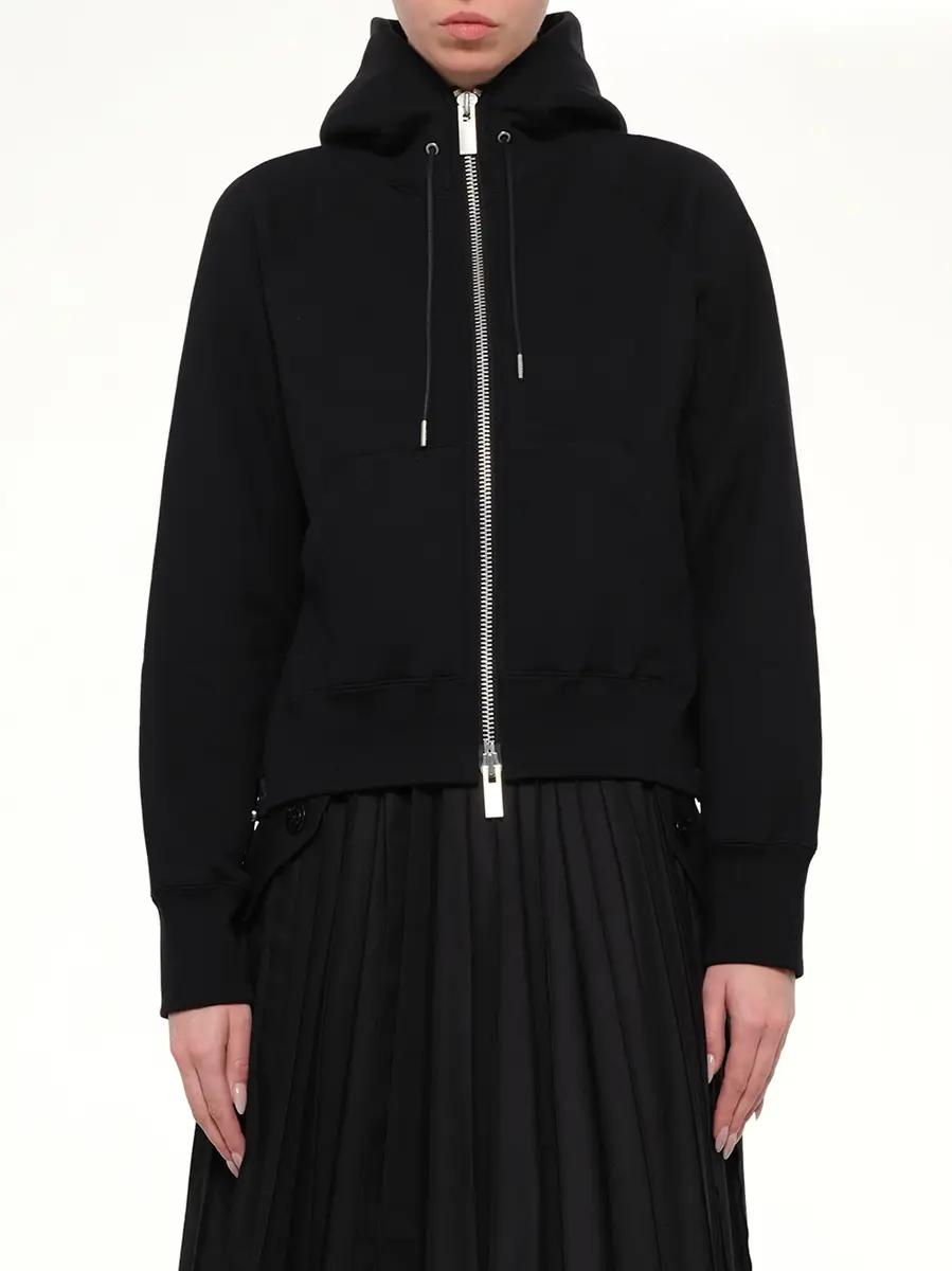 Sacai Cotton Jersey Zip Hoodie | Thumbnail 6 Sacai Cotton Jersey Zip Hoodie | Thumbnail 6