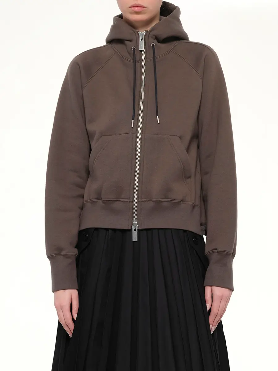 Sacai Cotton Jersey Zip Hoodie | Thumbnail 6 Sacai Cotton Jersey Zip Hoodie | Thumbnail 6
