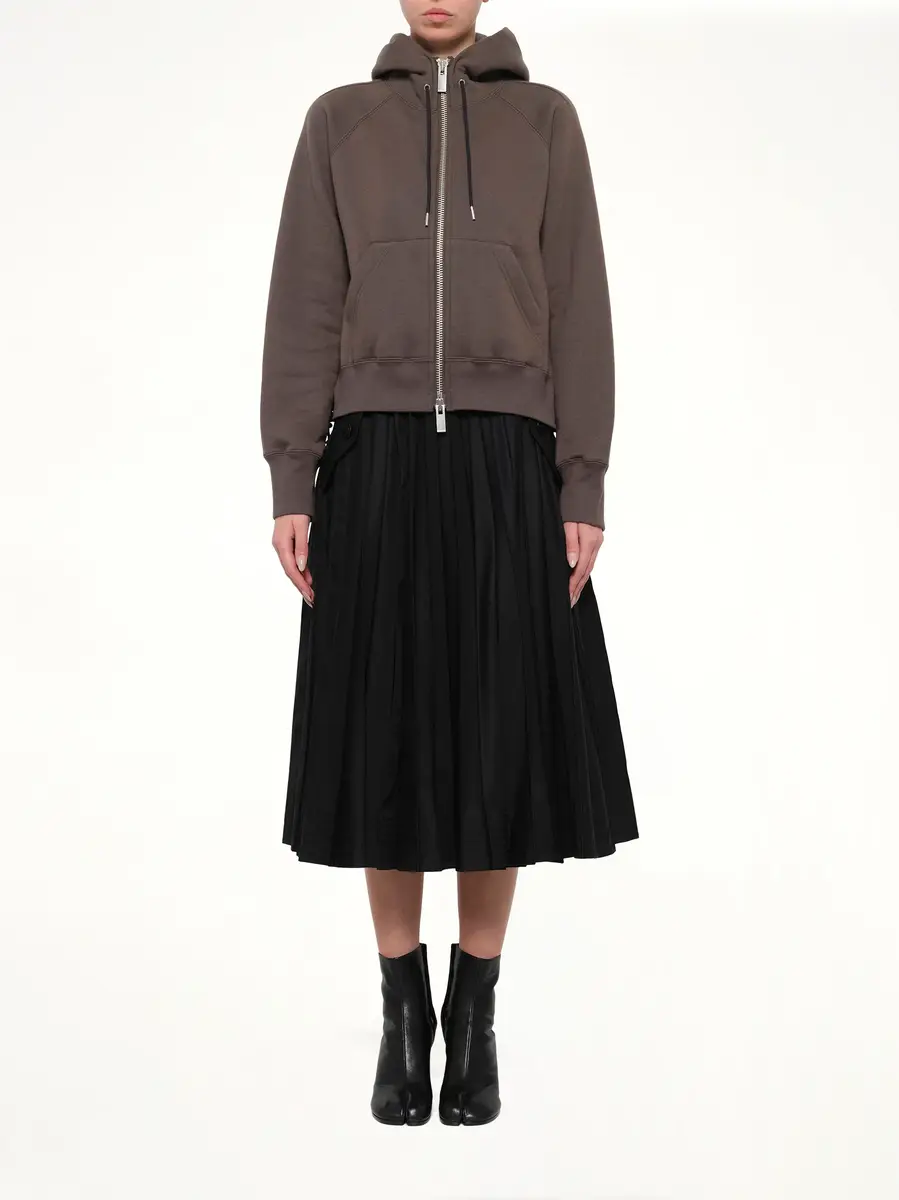 Sacai Cotton Jersey Zip Hoodie | Thumbnail 7 Sacai Cotton Jersey Zip Hoodie | Thumbnail 7