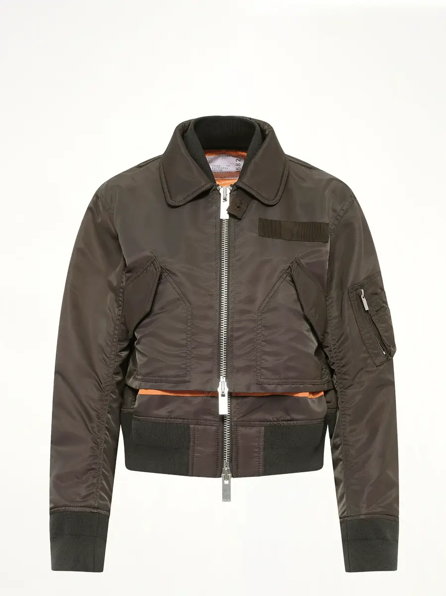 Sacai Nylon Twill Blouson in Dark Khaki | Thumbnail 2 Sacai Nylon Twill Blouson in Dark Khaki | Thumbnail 2