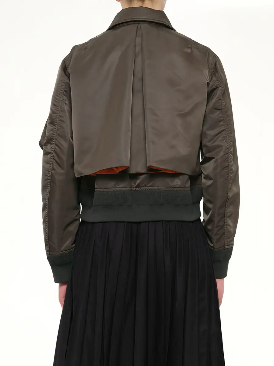 Sacai Nylon Twill Blouson in Dark Khaki | Thumbnail 5 Sacai Nylon Twill Blouson in Dark Khaki | Thumbnail 5