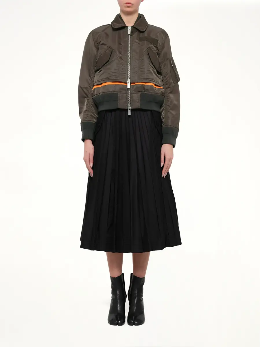 Sacai Nylon Twill Blouson in Dark Khaki | Thumbnail 7 Sacai Nylon Twill Blouson in Dark Khaki | Thumbnail 7