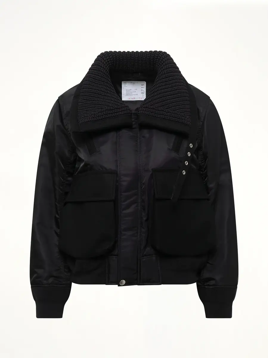 Sacai Runway Nylon Twill x Wool Melton Blouson | Thumbnail 2 Sacai Runway Nylon Twill x Wool Melton Blouson | Thumbnail 2