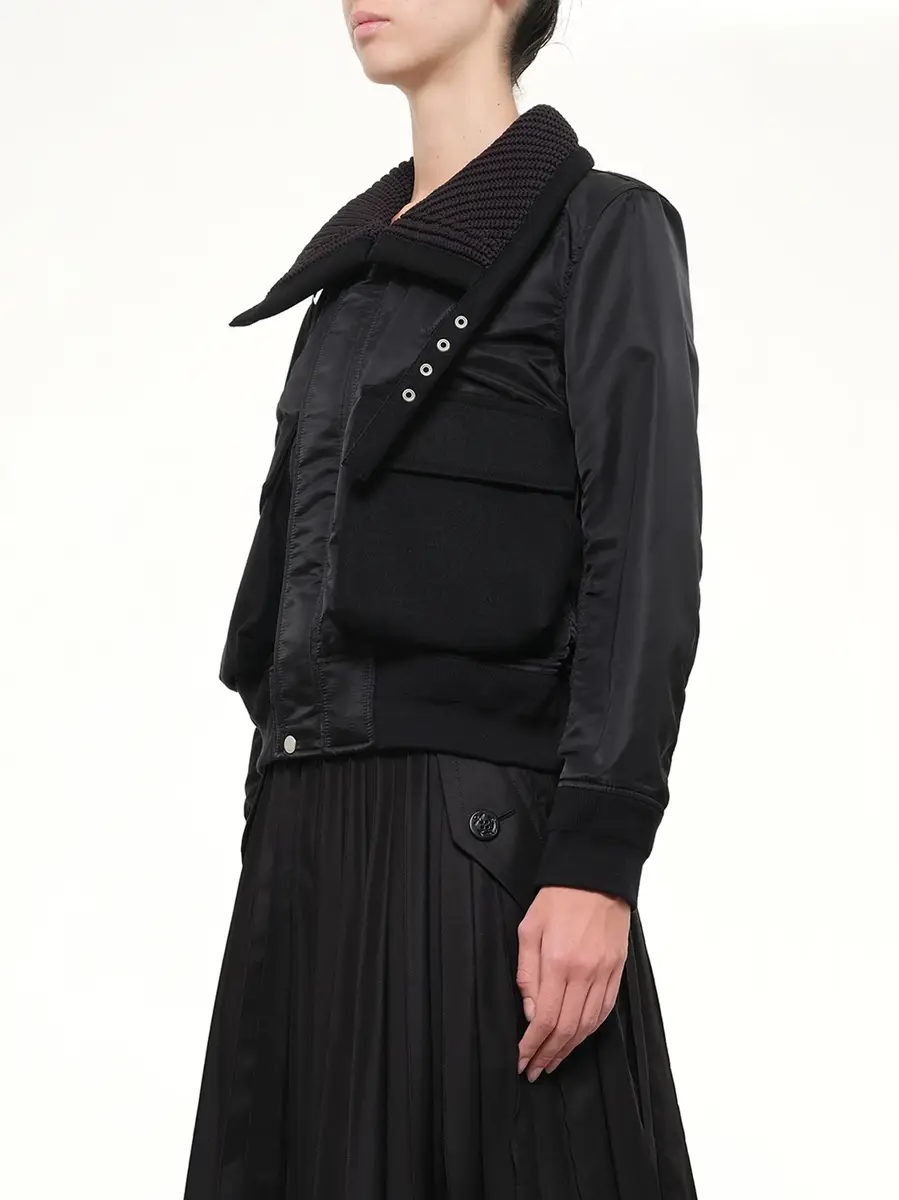 Sacai Runway Nylon Twill x Wool Melton Blouson | Thumbnail 3 Sacai Runway Nylon Twill x Wool Melton Blouson | Thumbnail 3