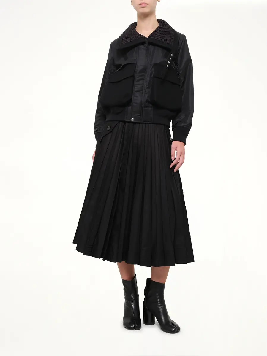Sacai Runway Nylon Twill x Wool Melton Blouson | Thumbnail 4 Sacai Runway Nylon Twill x Wool Melton Blouson | Thumbnail 4