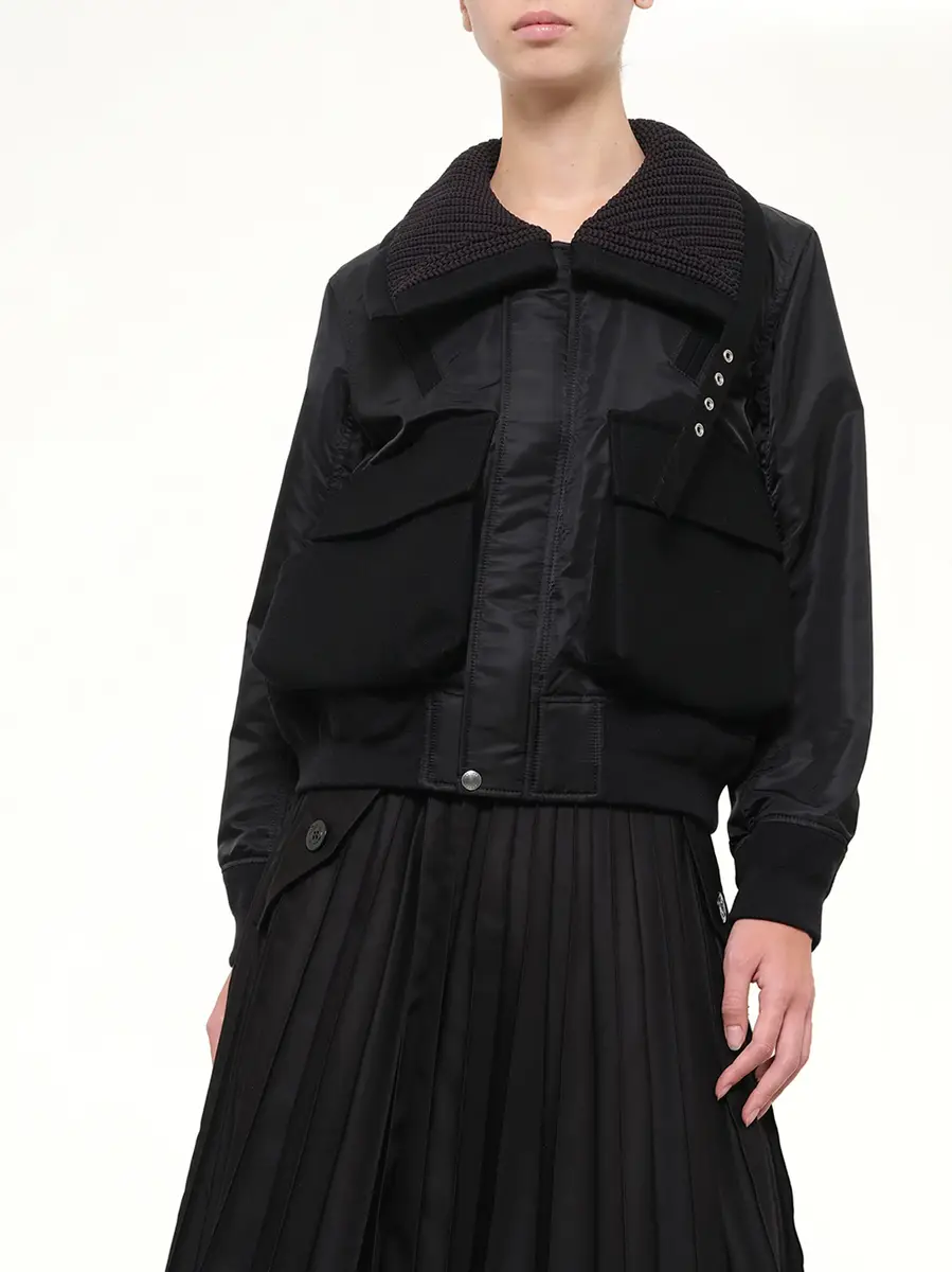 Sacai Runway Nylon Twill x Wool Melton Blouson | Thumbnail 6 Sacai Runway Nylon Twill x Wool Melton Blouson | Thumbnail 6