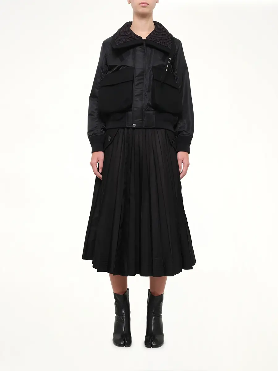 Sacai Runway Nylon Twill x Wool Melton Blouson | Thumbnail 7 Sacai Runway Nylon Twill x Wool Melton Blouson | Thumbnail 7