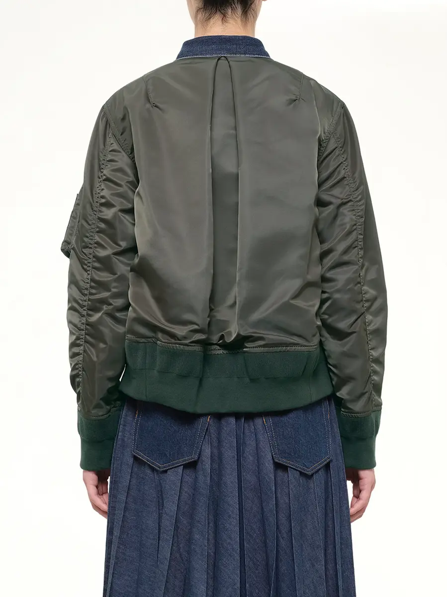Sacai Denim Blouson in Blue/dark Khaki | Thumbnail 5 Sacai Denim Blouson in Blue/dark Khaki | Thumbnail 5