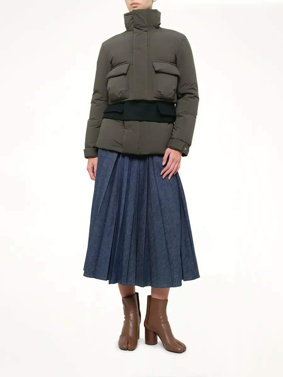 Sacai Puffer Jacket in Khaki/navy | Thumbnail 4 Sacai Puffer Jacket in Khaki/navy | Thumbnail 4