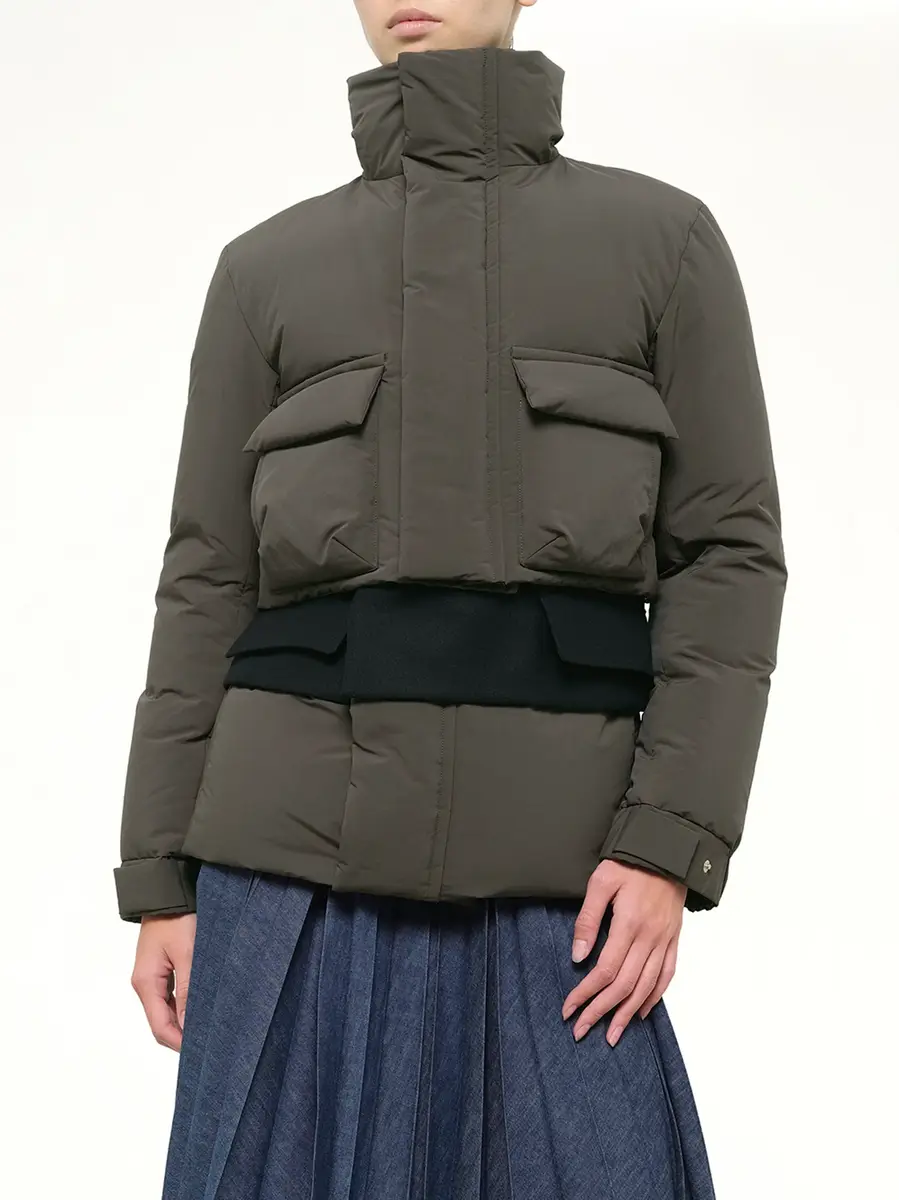 Sacai Puffer Jacket in Khaki/navy | Thumbnail 6 Sacai Puffer Jacket in Khaki/navy | Thumbnail 6