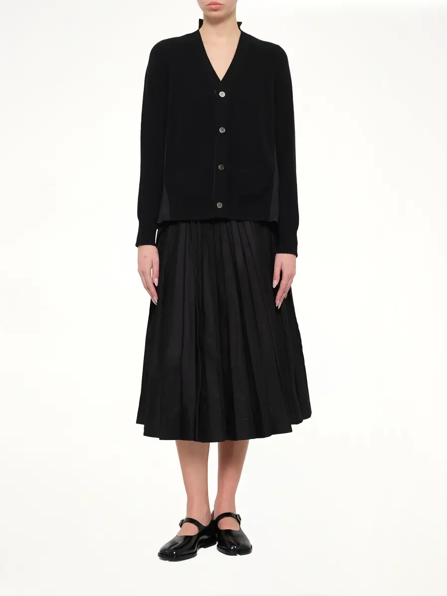 Sacai Wool Knit x Cotton Poplin Cardigan | Thumbnail 4 Sacai Wool Knit x Cotton Poplin Cardigan | Thumbnail 4
