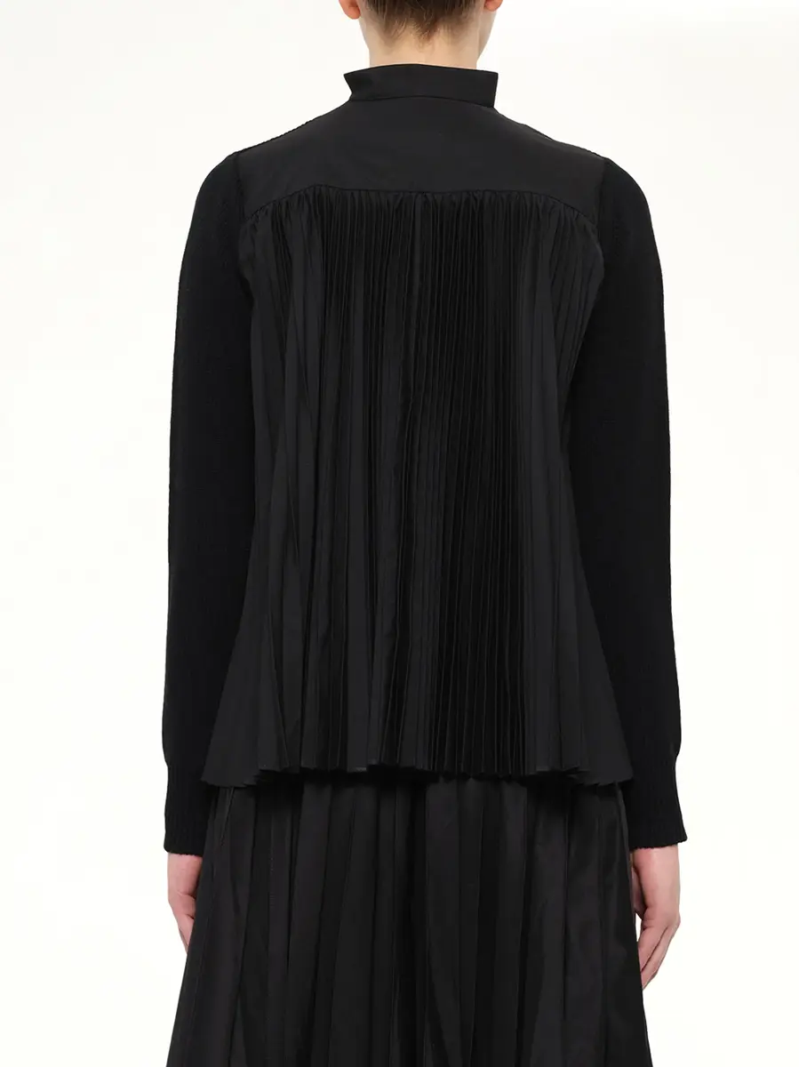 Sacai Wool Knit x Cotton Poplin Cardigan | Thumbnail 5 Sacai Wool Knit x Cotton Poplin Cardigan | Thumbnail 5