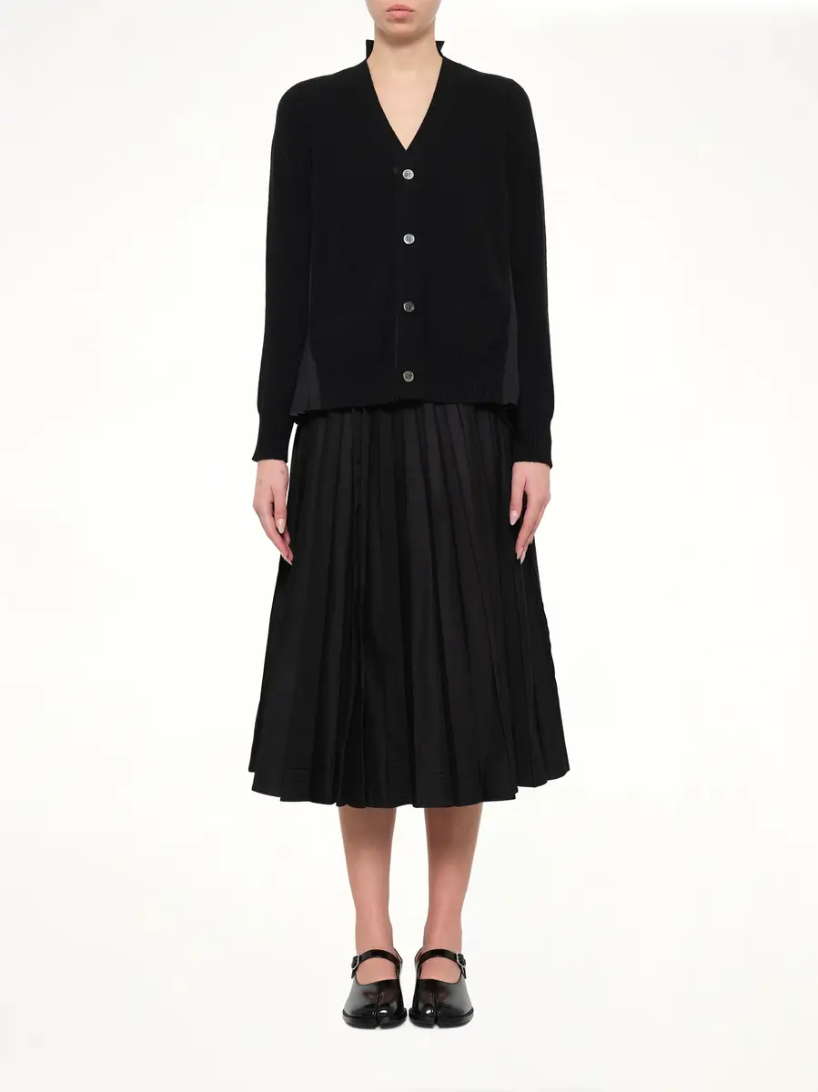 Sacai Wool Knit x Cotton Poplin Cardigan | Thumbnail 7 Sacai Wool Knit x Cotton Poplin Cardigan | Thumbnail 7
