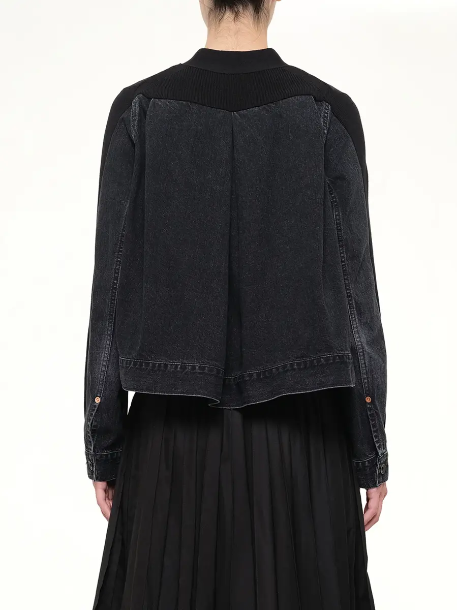 Sacai Long Sleeve Denim x Knit Cardigan | Thumbnail 5 Sacai Long Sleeve Denim x Knit Cardigan | Thumbnail 5