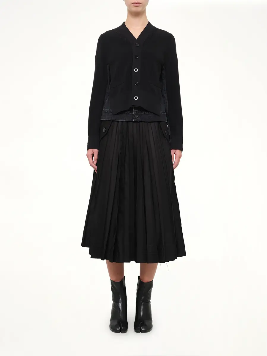 Sacai Long Sleeve Denim x Knit Cardigan | Thumbnail 7 Sacai Long Sleeve Denim x Knit Cardigan | Thumbnail 7