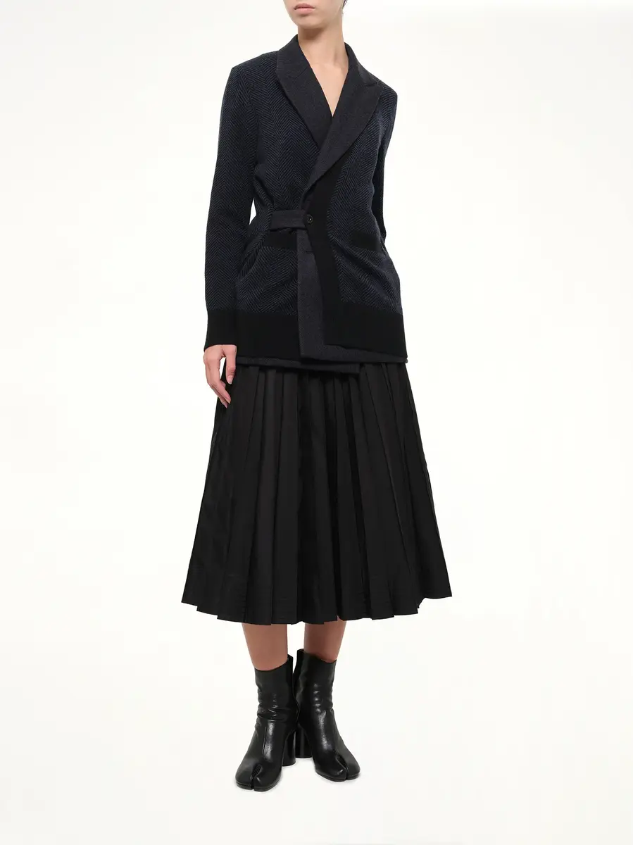Sacai Double-faced Herringbone x Wool Knit Cardigan | Thumbnail 4 Sacai Double-faced Herringbone x Wool Knit Cardigan | Thumbnail 4