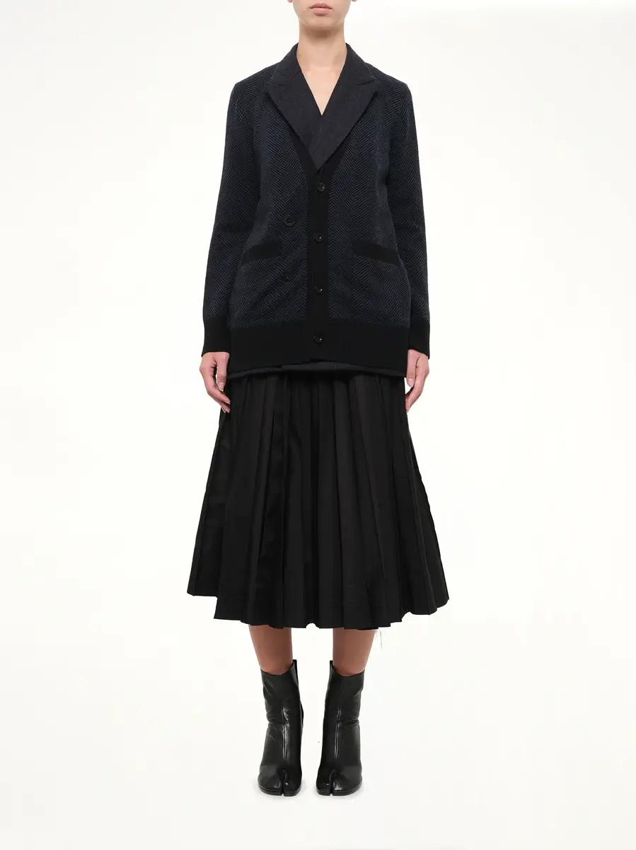 Sacai Double-faced Herringbone x Wool Knit Cardigan | Thumbnail 7 Sacai Double-faced Herringbone x Wool Knit Cardigan | Thumbnail 7