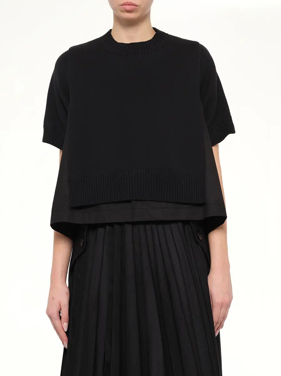 Sacai Cotton Weather x Cashmere Knit Sweater | Thumbnail 6 Sacai Cotton Weather x Cashmere Knit Sweater | Thumbnail 6