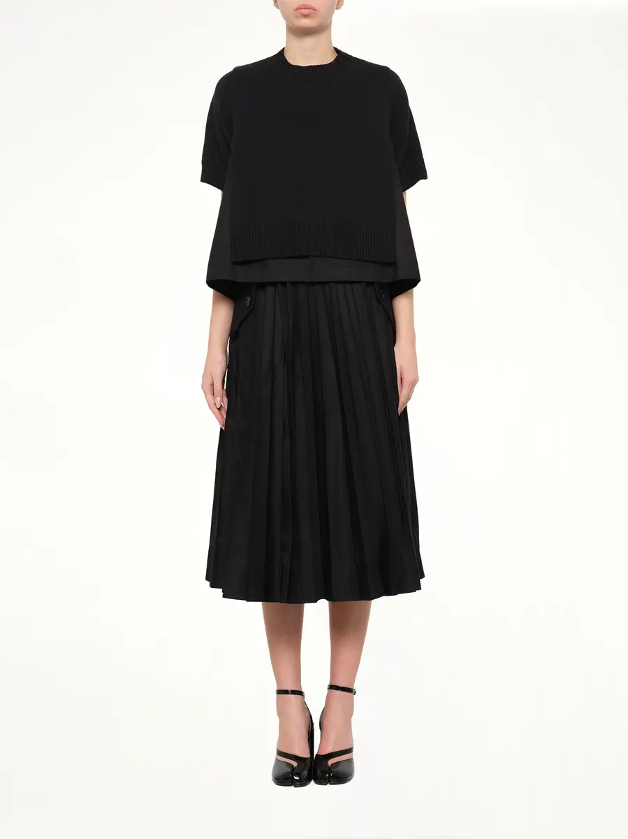 Sacai Cotton Weather x Cashmere Knit Sweater | Thumbnail 7 Sacai Cotton Weather x Cashmere Knit Sweater | Thumbnail 7