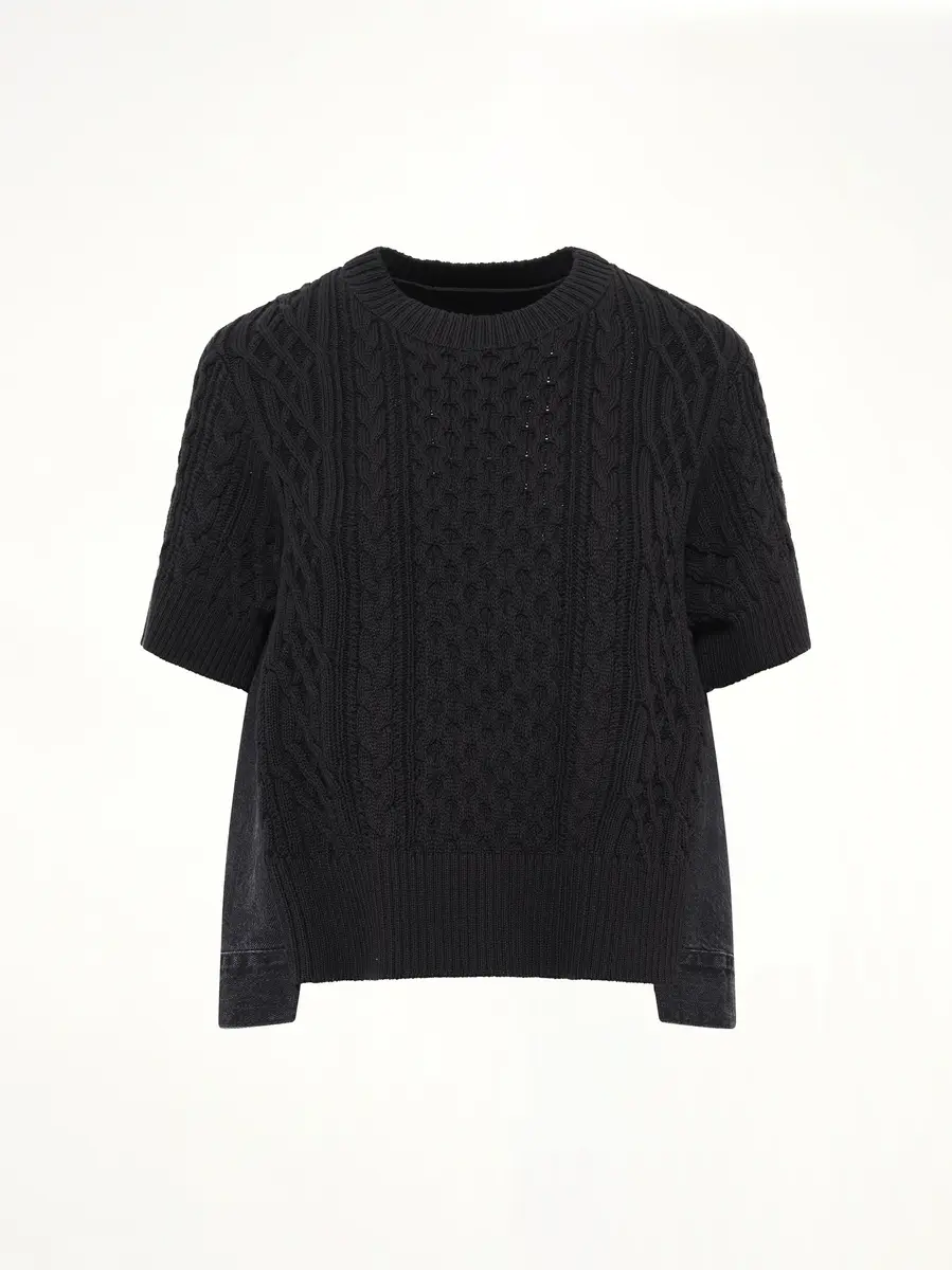 Sacai Denim x Cotton Knit Sweater | Thumbnail 2 Sacai Denim x Cotton Knit Sweater | Thumbnail 2