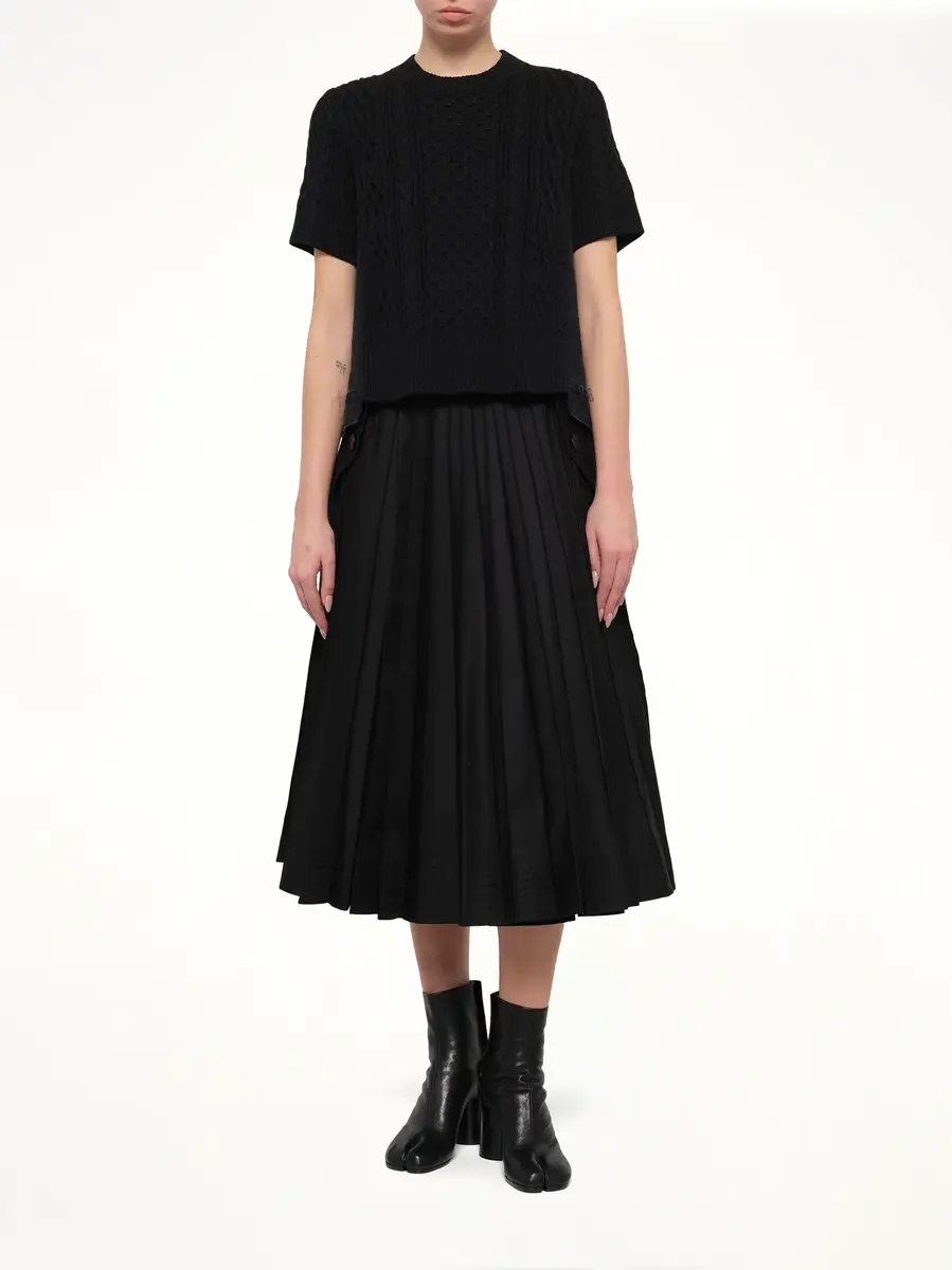 Sacai Denim x Cotton Knit Sweater | Thumbnail 4 Sacai Denim x Cotton Knit Sweater | Thumbnail 4