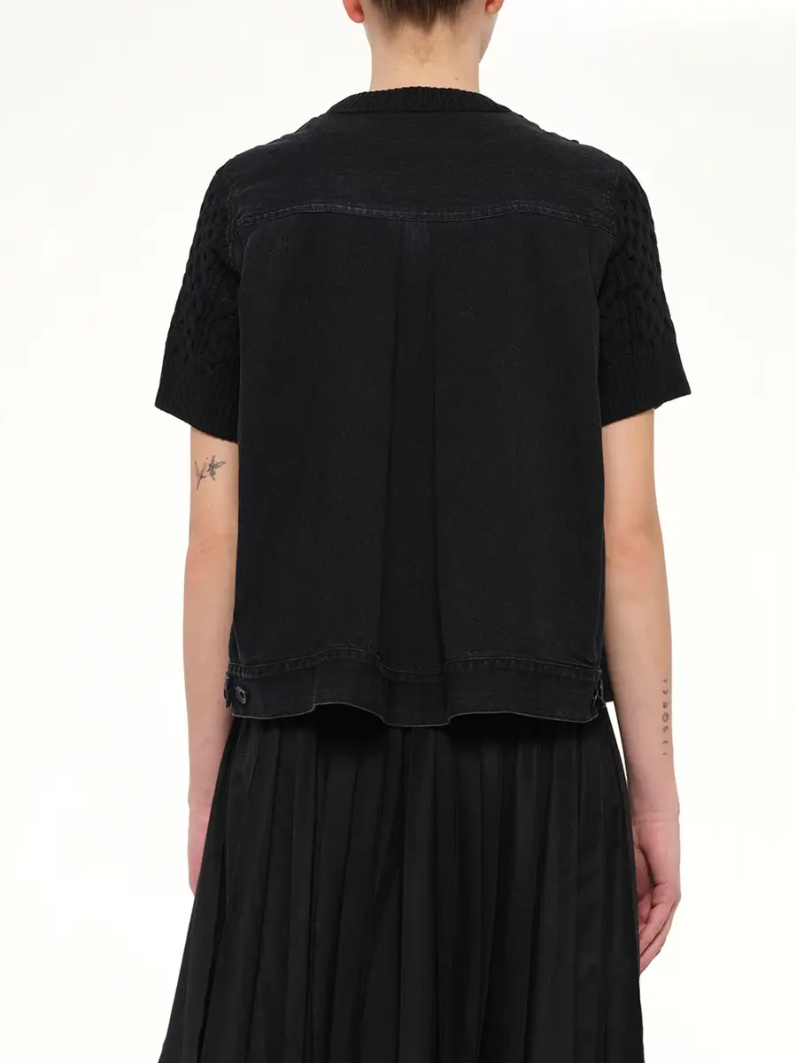 Sacai Denim x Cotton Knit Sweater | Thumbnail 5 Sacai Denim x Cotton Knit Sweater | Thumbnail 5