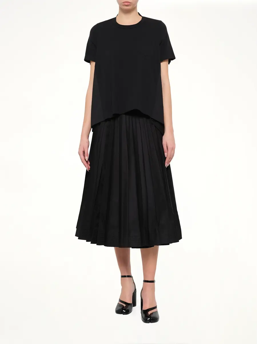 Sacai Cotton Poplin x Jersey T-shirt | Thumbnail 4 Sacai Cotton Poplin x Jersey T-shirt | Thumbnail 4