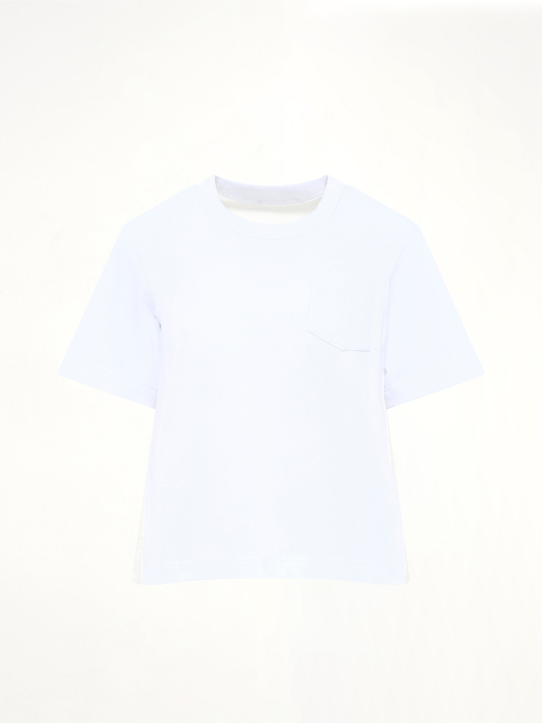 Sacai Denim x Cotton Jersey T-shirt in White/off White | Thumbnail 2