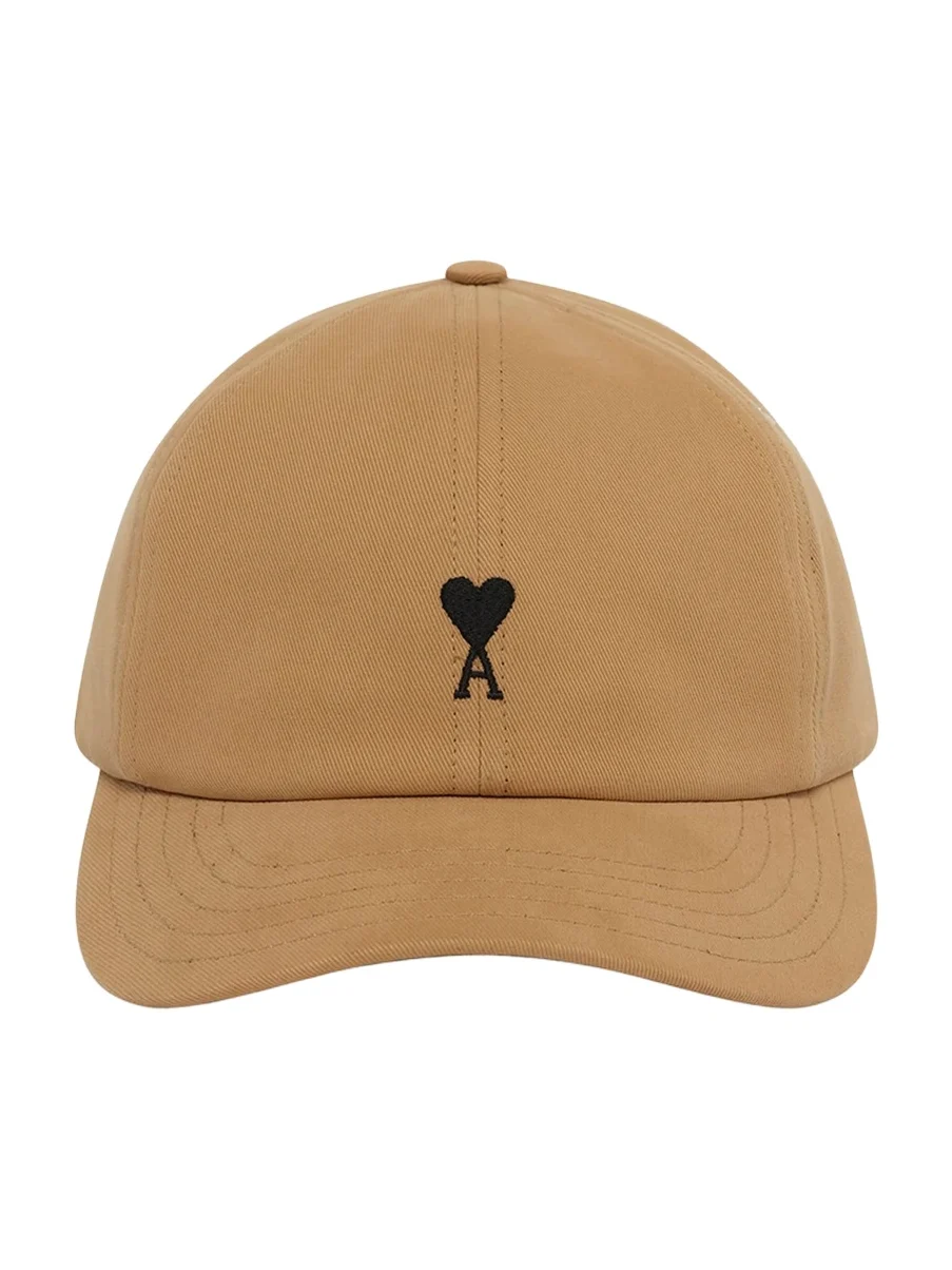 Ami De Coeur Embroidery Cap in Light Beige