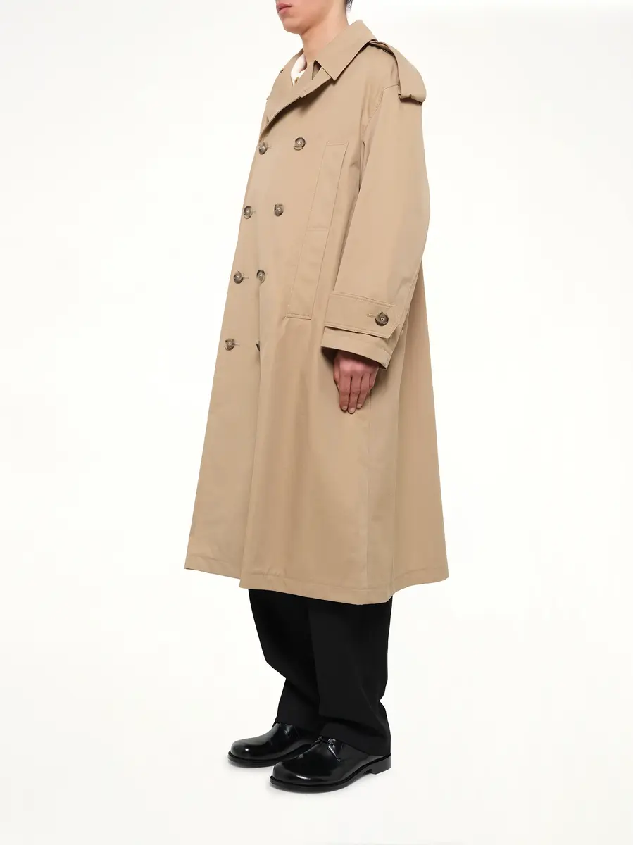 AMI PARIS Cotton Gabardine Trench Coat | Thumbnail 3