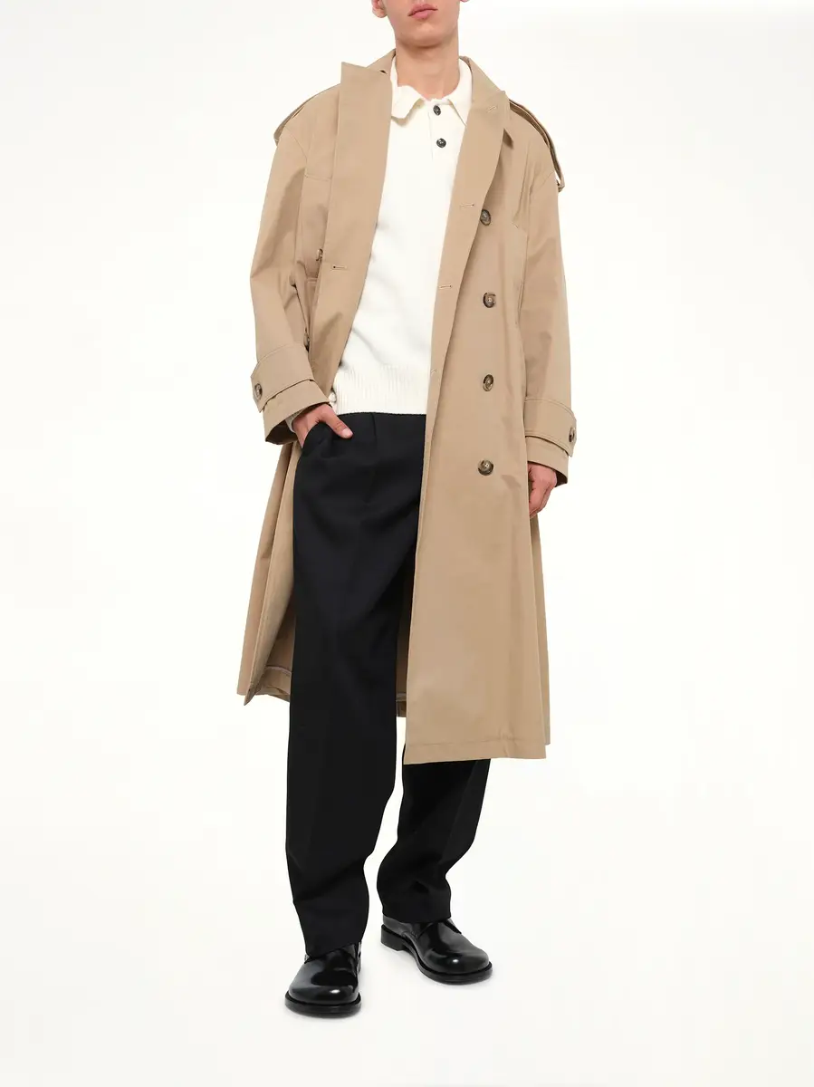 AMI PARIS Cotton Gabardine Trench Coat | Thumbnail 4