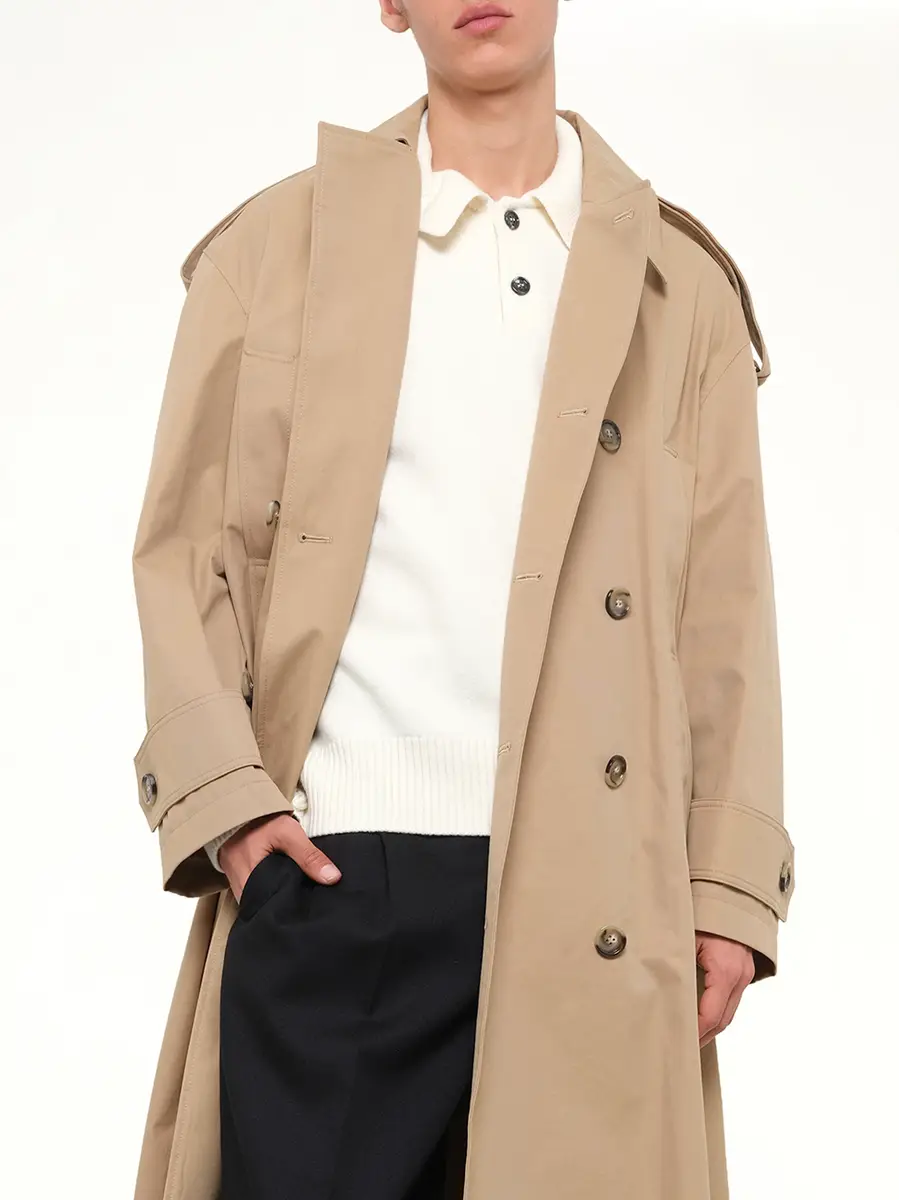 AMI PARIS Cotton Gabardine Trench Coat | Thumbnail 6