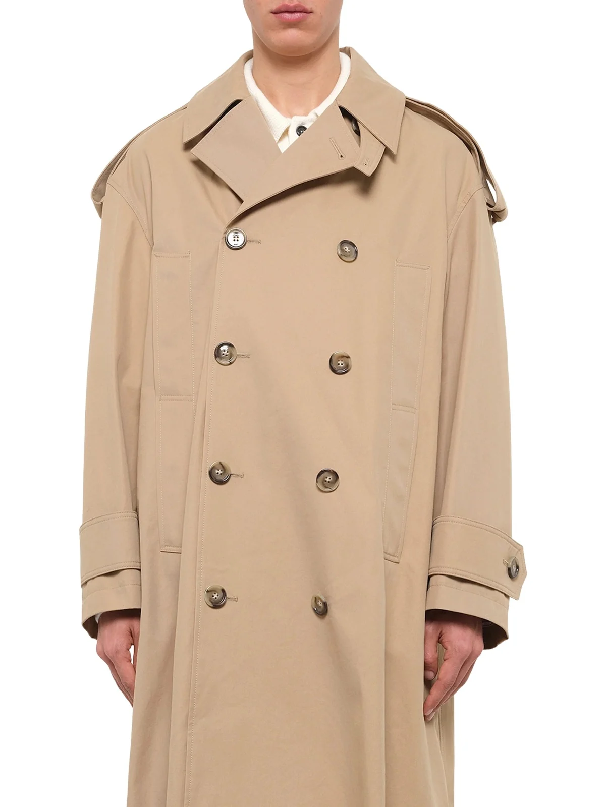 AMI PARIS Cotton Gabardine Trench Coat