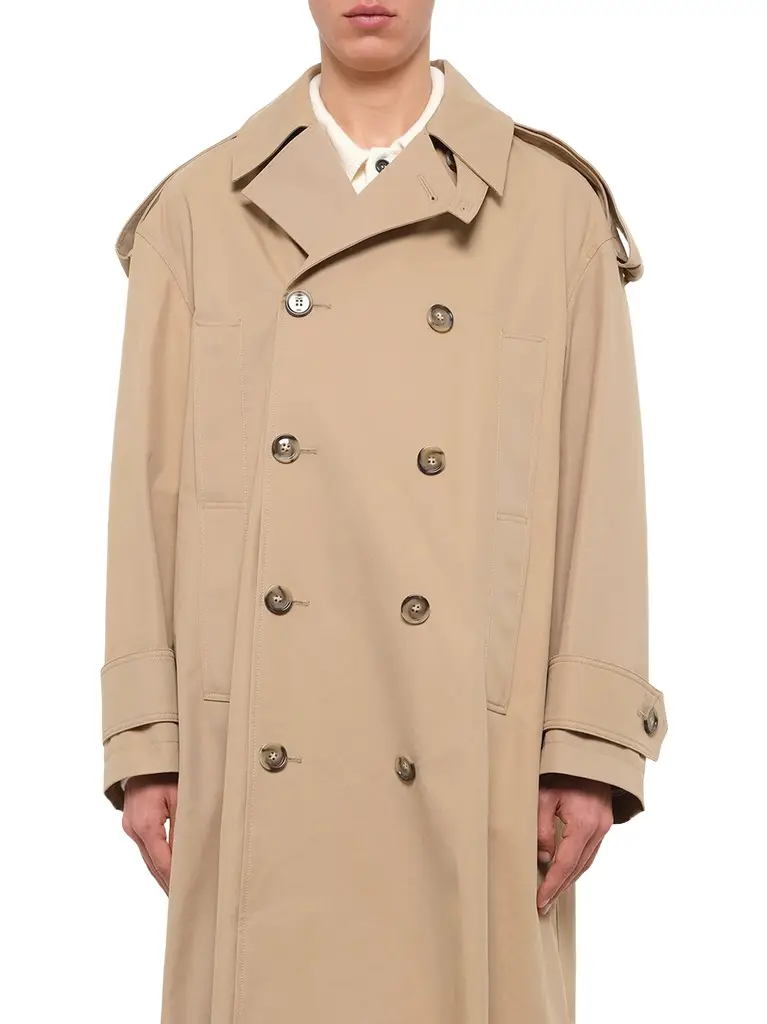AMI PARIS Cotton Gabardine Trench Coat