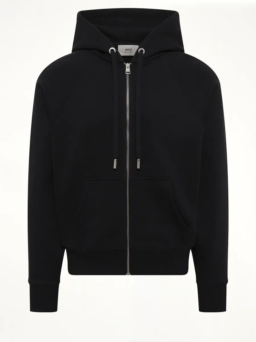 AMI PARIS Embossed Ami De Coeur Zipped Hoodie | Thumbnail 2 AMI PARIS Embossed Ami De Coeur Zipped Hoodie | Thumbnail 2