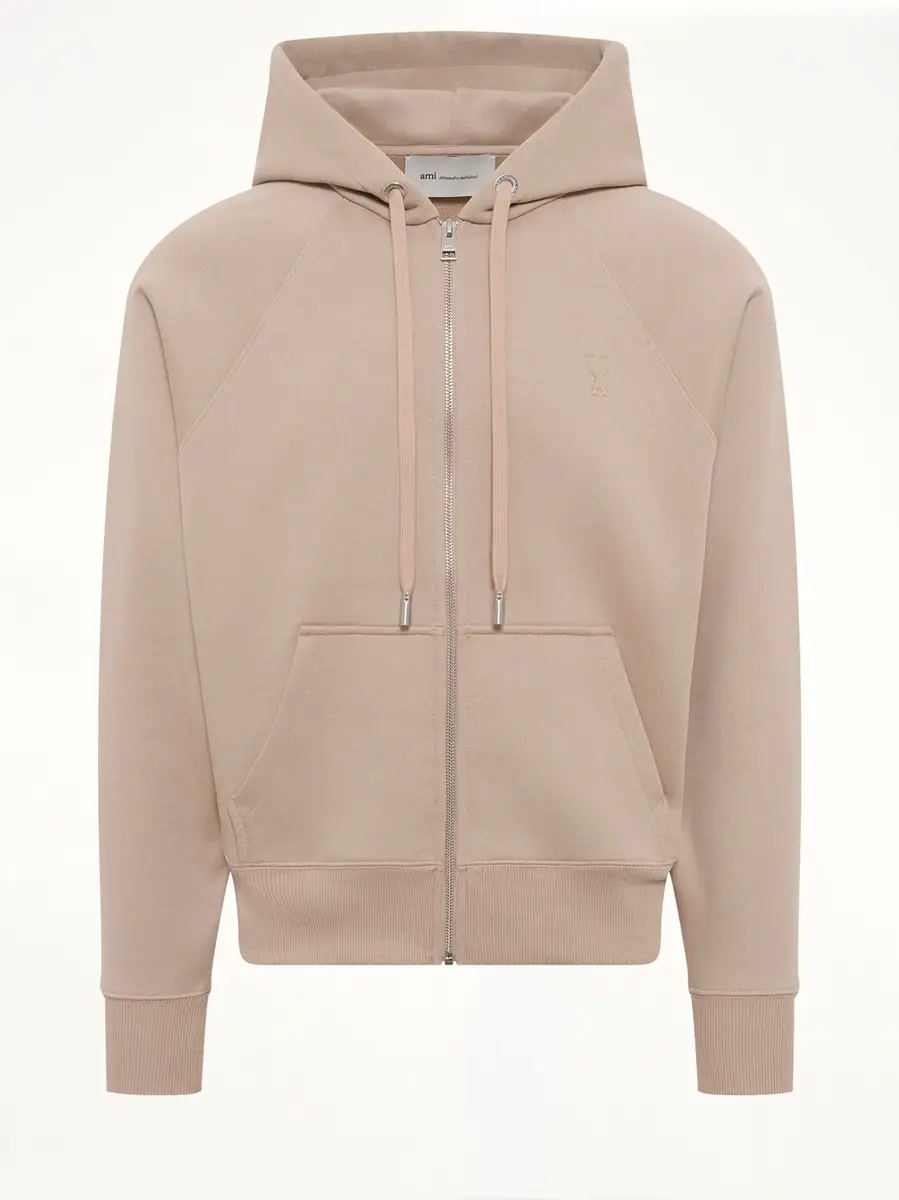 AMI PARIS Embossed Ami De Coeur Zipped Hoodie | Thumbnail 2 AMI PARIS Embossed Ami De Coeur Zipped Hoodie | Thumbnail 2